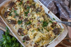 Hackfleischauflauf mit Weißkohl