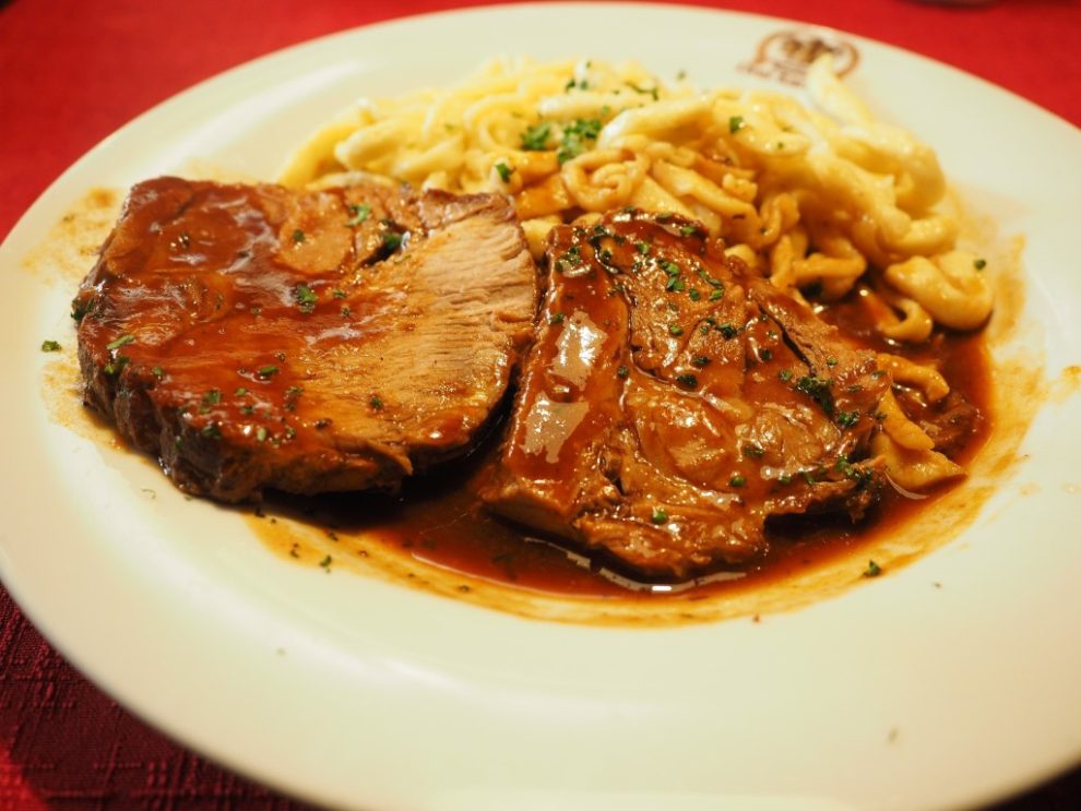 Schweinebraten mit Malzbiersoße