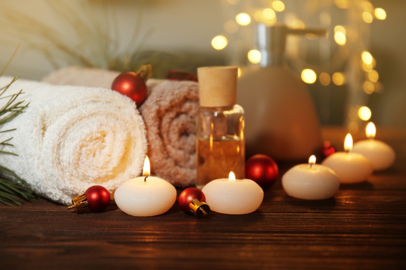 Winterliches Spa zu Hause